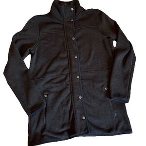 Eddie Bauer Women’s Brown Full Zip Jacket Knit Sweater Barn Style Outdoor